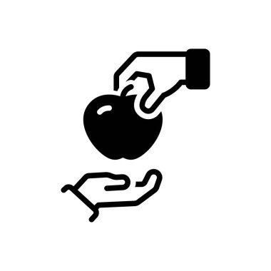 Almak için siyah katı simge 