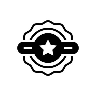 Garanti için siyah katı simge 