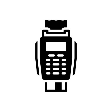 Makine için siyah katı simge 