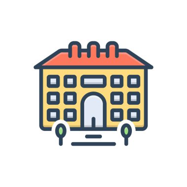 Koloni simgesi için renk resimleme simgesi 