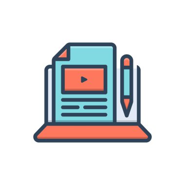 Düzenleyici için renk illüstrasyon simgesi 