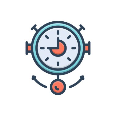 Gong için renk illüstrasyon simgesi 