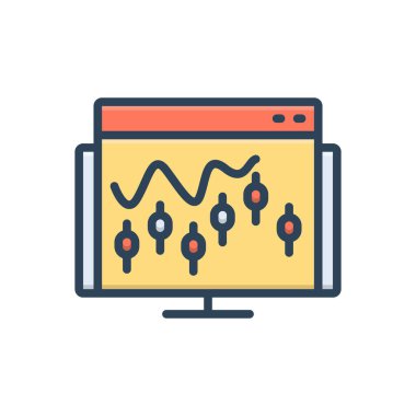 İş için renk illüstrasyon simgesi 