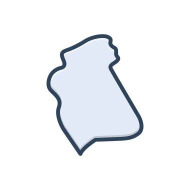 Brezilya için renk illüstrasyon simgesi 