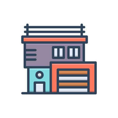 Dış görünüş için renk illüstrasyon simgesi 