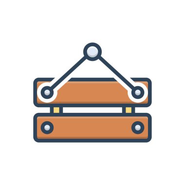 Asmak için renk illüstrasyon simgesi 