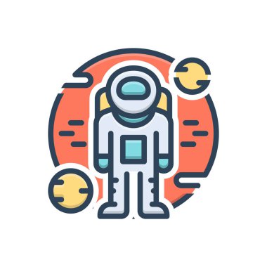 Kol gücü için renk illüstrasyon simgesi 