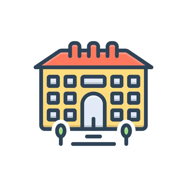 Color illustration icon for colonial