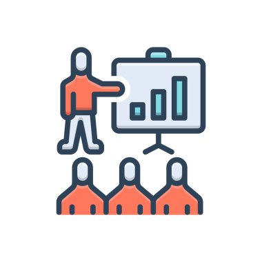 Sunum için renk illüstrasyon simgesi 