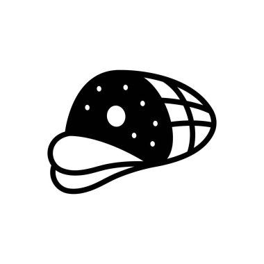 Jambon için siyah katı simge 