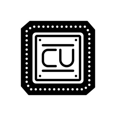 Bakır için siyah katı simge 