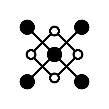 Düğümler için siyah katı simge 