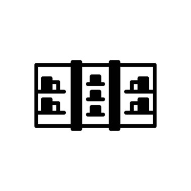 Bölme için siyah katı simge 