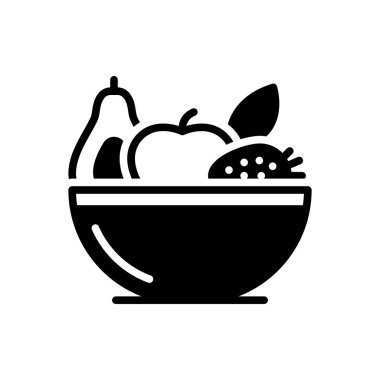 Beslenme için siyah katı simge 