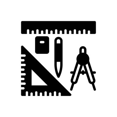 Geometri için siyah katı simge 