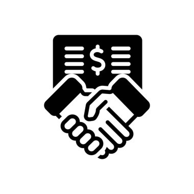 Sponsorluk için siyah katı simge 