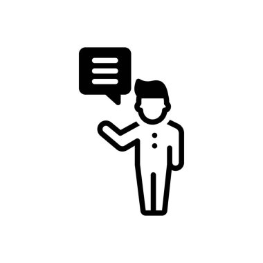 Tavsiye için siyah katı simge 