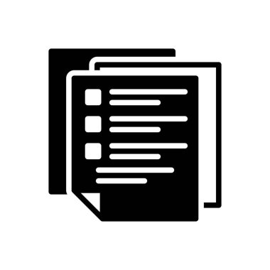 Kopyalar için siyah katı simge 