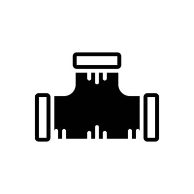 T için siyah katı simge 