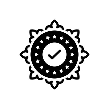 Garantiler için siyah katı simge 