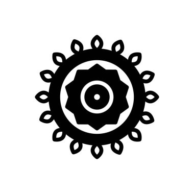 Hawaii için siyah katı simge 