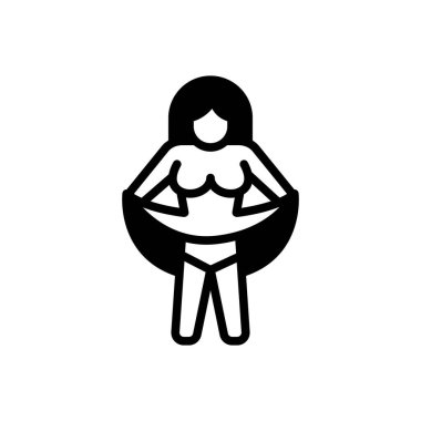 Üst taraflar için siyah katı simge 