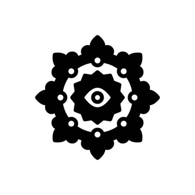 Black solid icon for divine  clipart