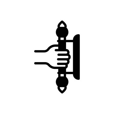 Sapı için siyah katı simge 