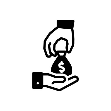 Oranlar için siyah katı simge 