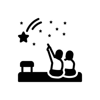 Dilekler için siyah katı simge 