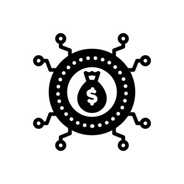 Sendika için siyah katı simge