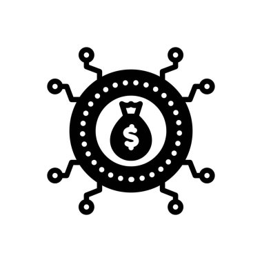 Black solid icon for syndicate clipart