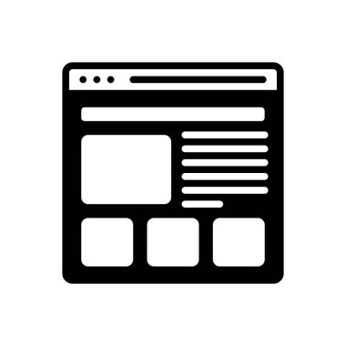 Web sitesi için siyah katı simge 