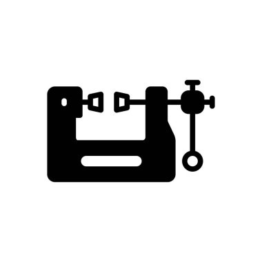 Klemp için siyah katı simge 