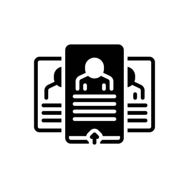 Seçim için siyah katı simge 