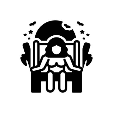 Diana için siyah katı simge 