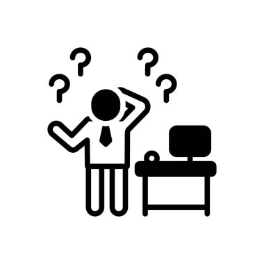 Kaybolanlar için siyah katı simge 