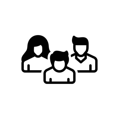 Akrabalar için siyah katı simge 