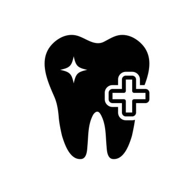 Diş için siyah katı simge