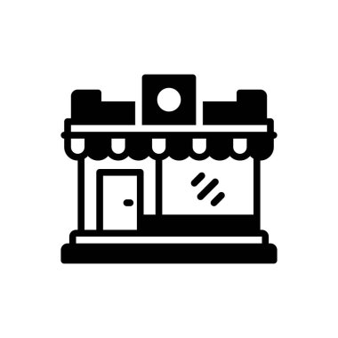 Pazar yeri için kara somut simge 