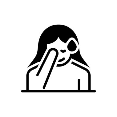 Utanç için siyah katı simge 