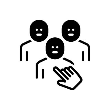 Herkes için siyah katı simge 