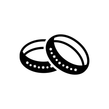 Bilezikler için siyah katı simge 