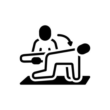 Meslek için siyah katı simge 