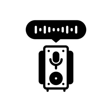 Sesler için siyah katı simge 