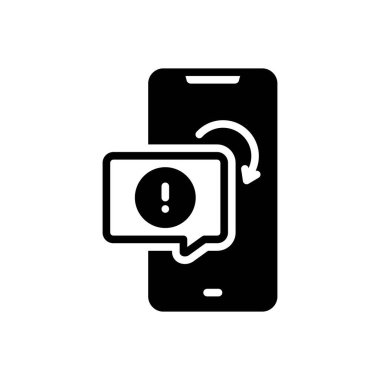 Uyarı için siyah katı simge 