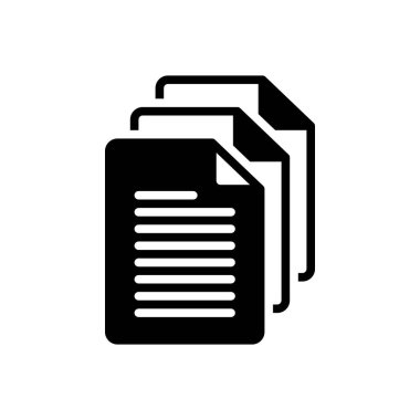 Sayfalar için siyah katı simge 