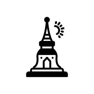 Tayland için siyah katı simge 