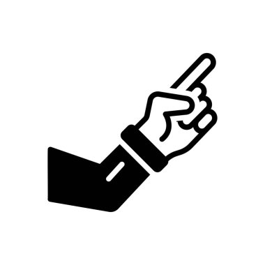 Tehdit için siyah katı simge 