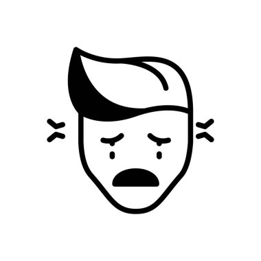 Çaresizlik için siyah katı simge 